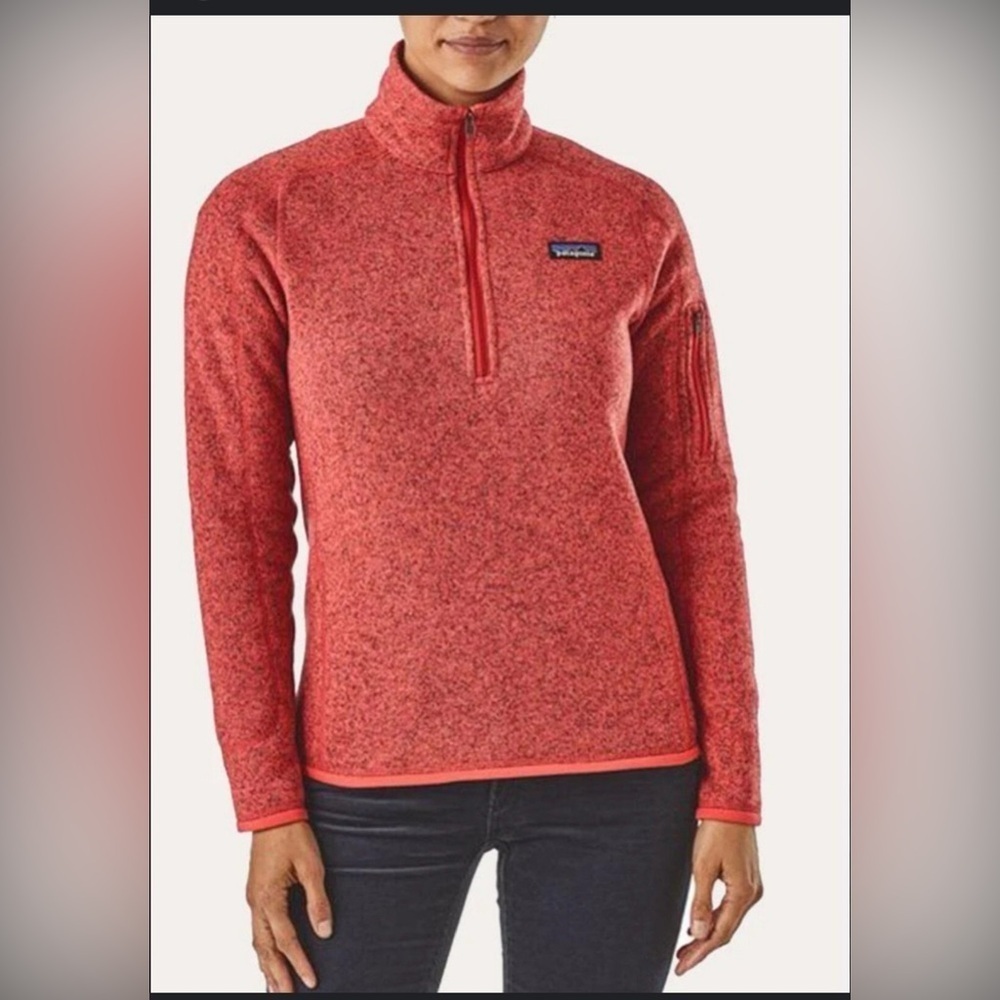 Patagonia Women’s Better Sweater 1/4 Zip, Tomato, Size XSmall